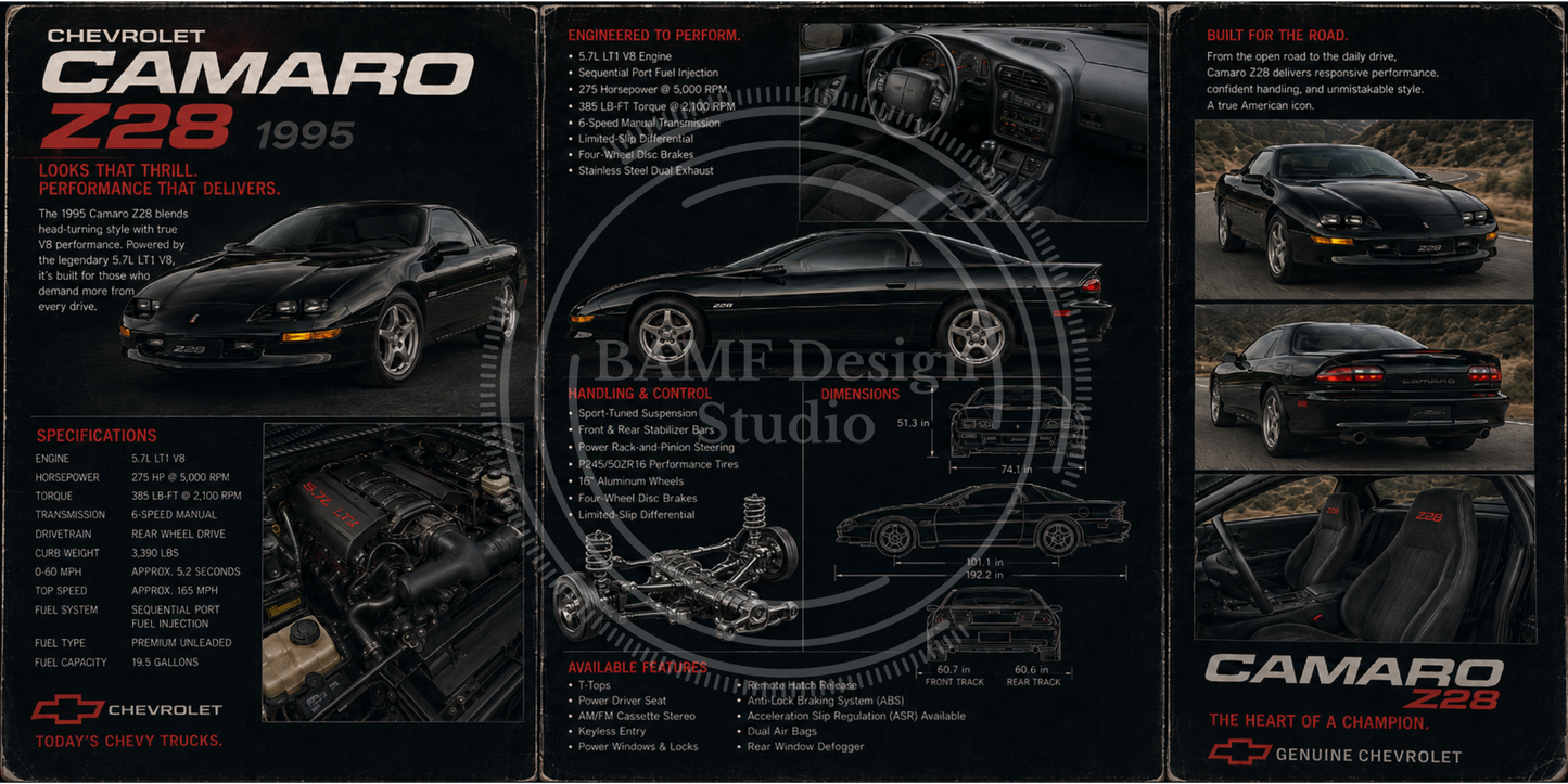 1995 Camaro Z28 | DeskScape Workstation Mat | Automotive Collection
