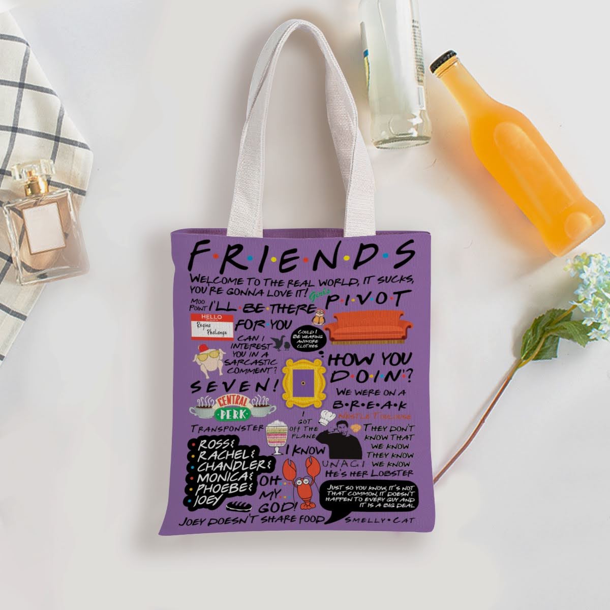 Friends Tote Bag, Purple I'll Be There for You