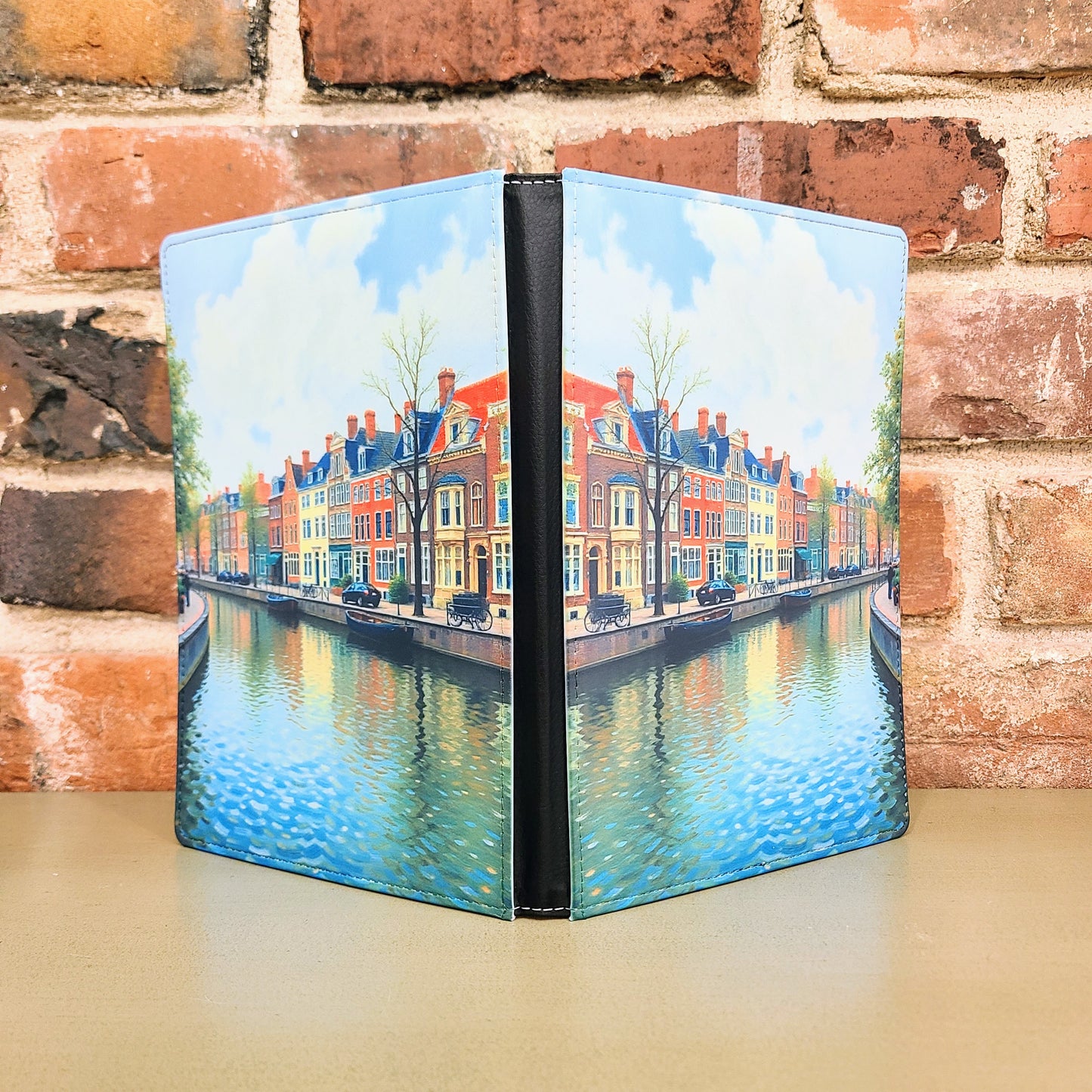 Amsterdam Canal Journal, Serene Painting Style