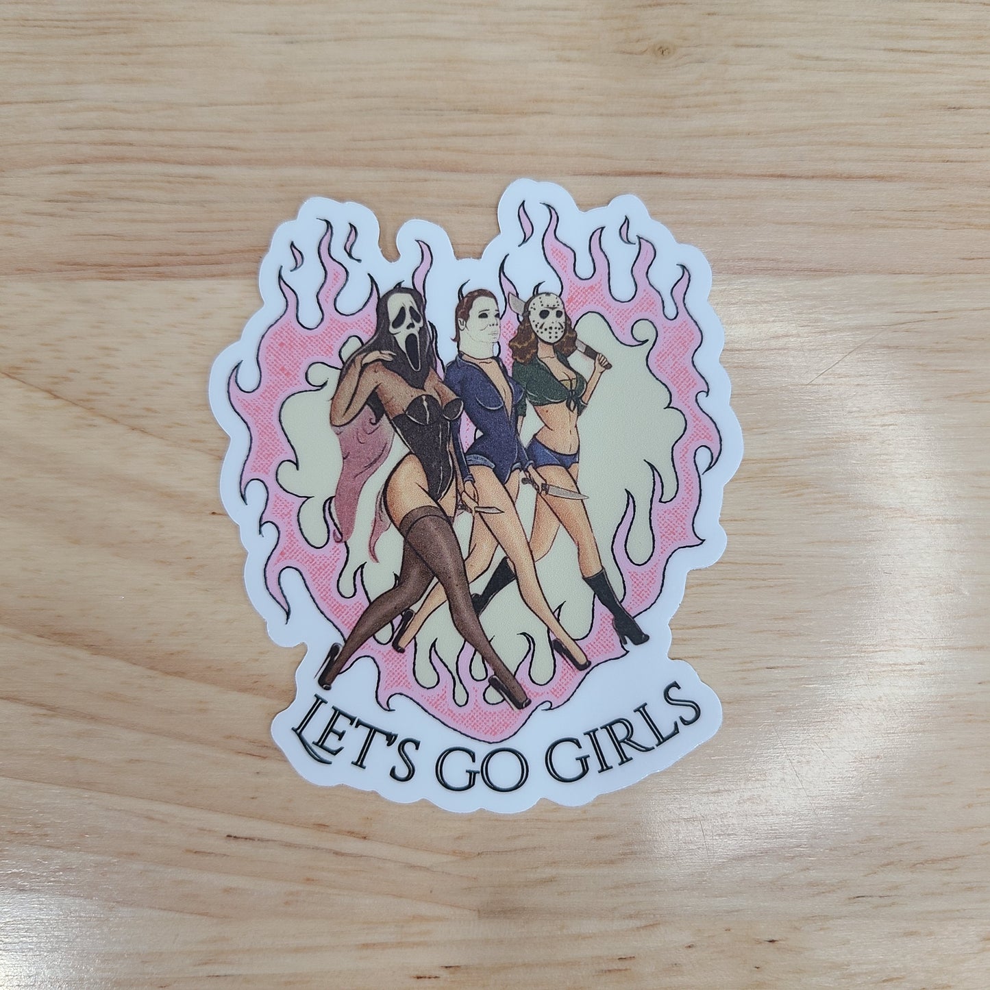 Let's Go Girls Halloween Sticker