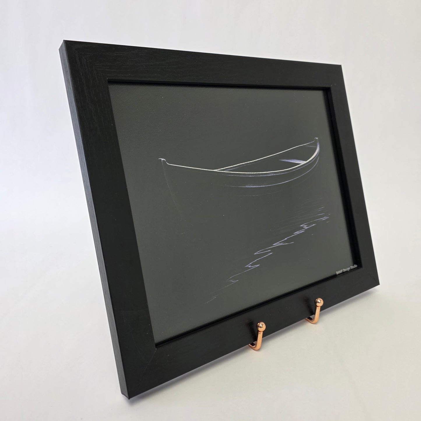 Jon Boat Framed Laser Art