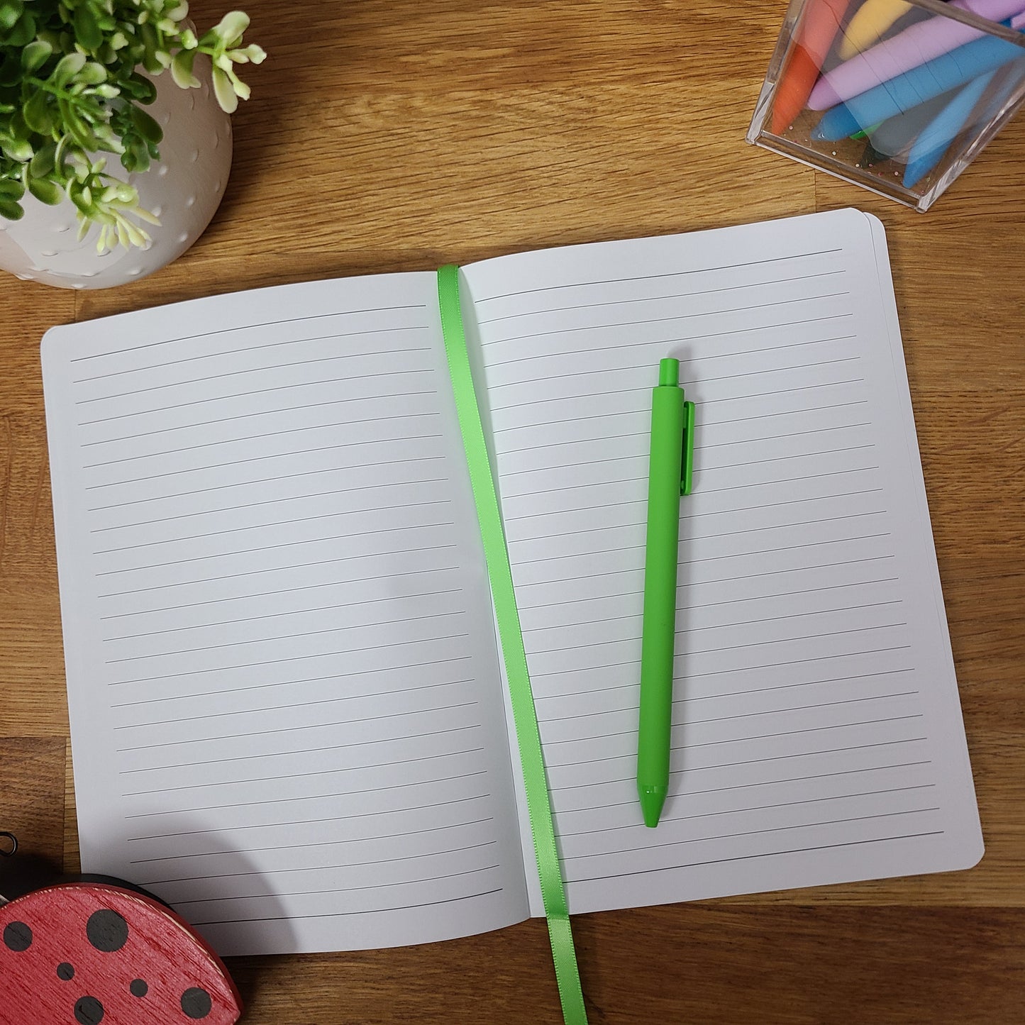 Limited Edition Lined Pages with Green Bookmark