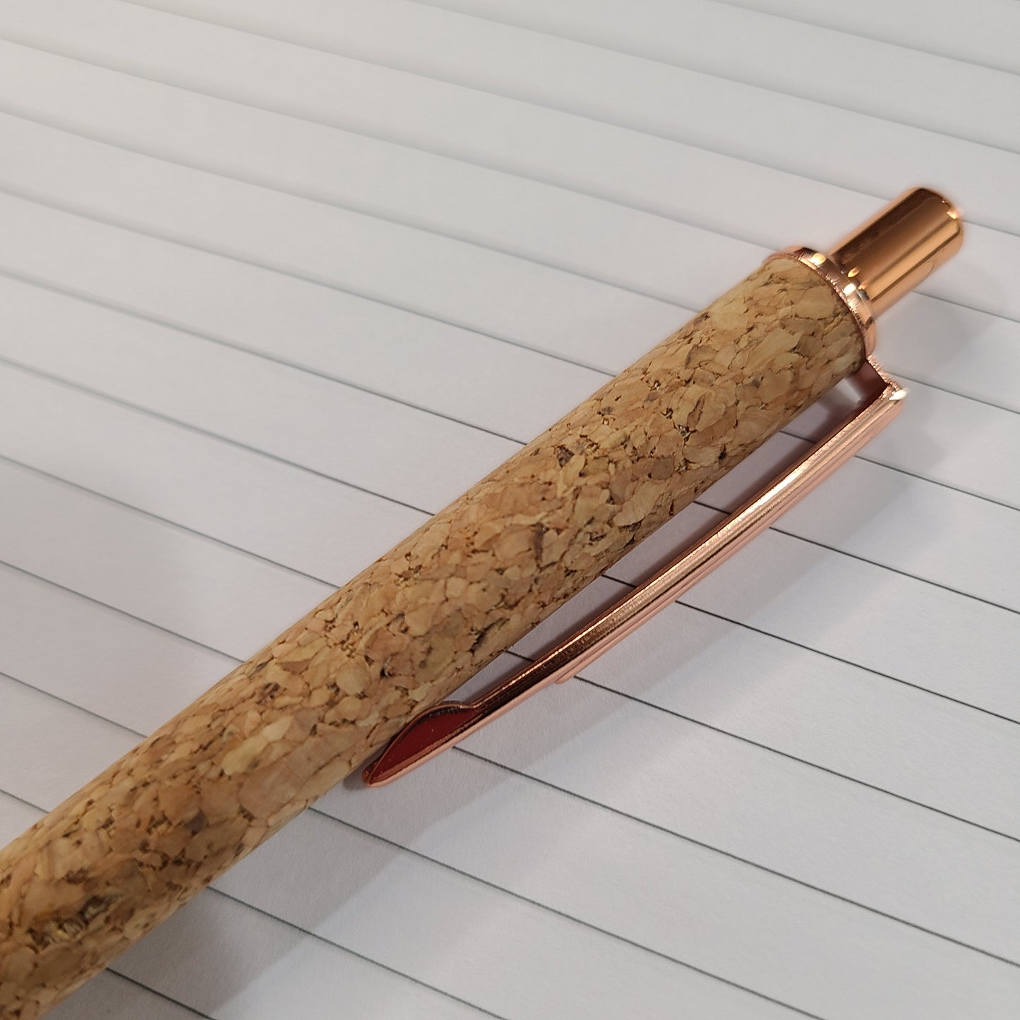 Cork Texture Ballpoint Pen, Retractable Pen