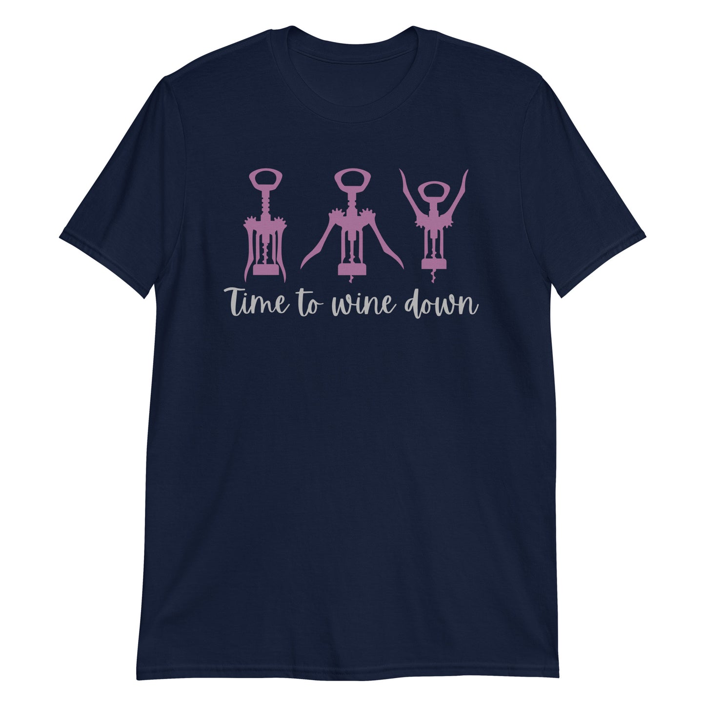 Funny Wine Shirt, Funny Yoga Shirt, Corkscrew Wine Lover, Alcohol Gift for Her, Gag Gift Sarcastic Short-Sleeve Unisex T-Shirt