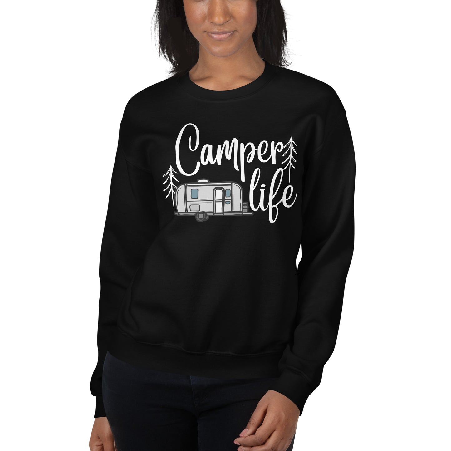 Camper Life Sweatshirt, Camping, Outdoors, Adventure, Explore, Family Time, Weekend Fun, Unisex Sweatshirt