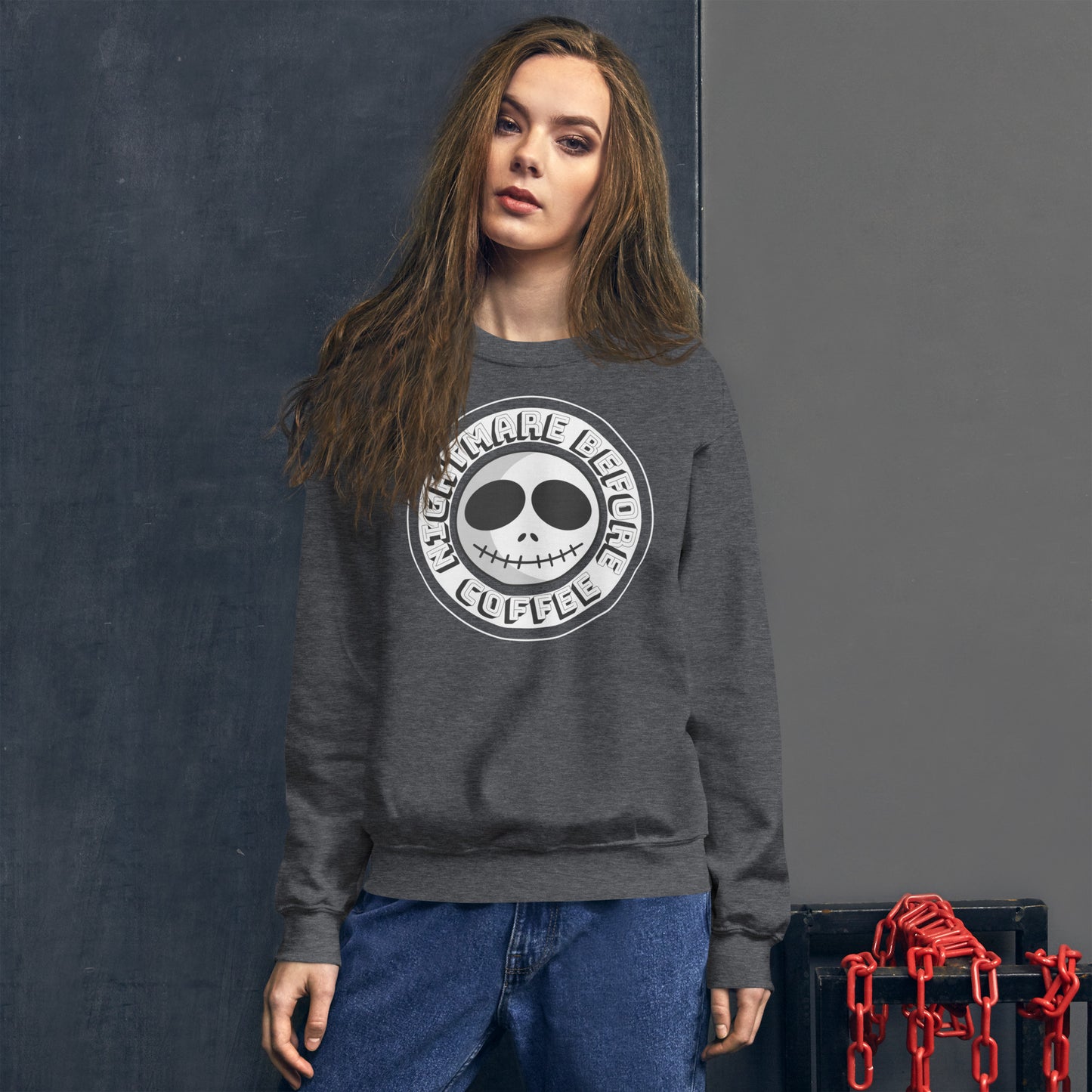 Nightmare Before Coffee Funny Sweatshirt, Coffee Lover, Coffee Sweatshirt, Coffee Shirt, Nightmare Before Christmas, Unisex Sweatshirt