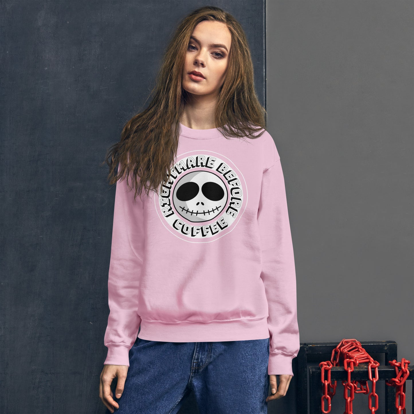 Nightmare Before Coffee Funny Sweatshirt, Coffee Lover, Coffee Sweatshirt, Coffee Shirt, Nightmare Before Christmas, Unisex Sweatshirt