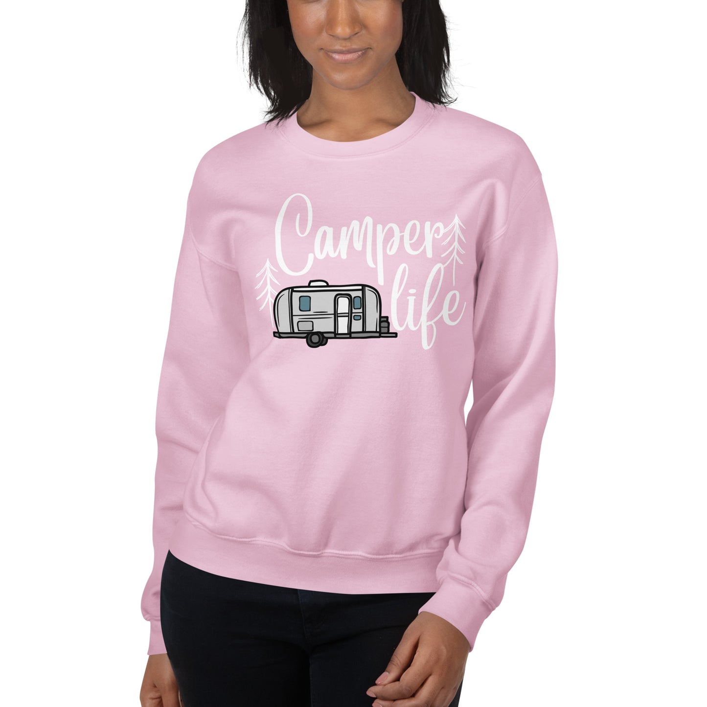 Camper Life Sweatshirt, Camping, Outdoors, Adventure, Explore, Family Time, Weekend Fun, Unisex Sweatshirt