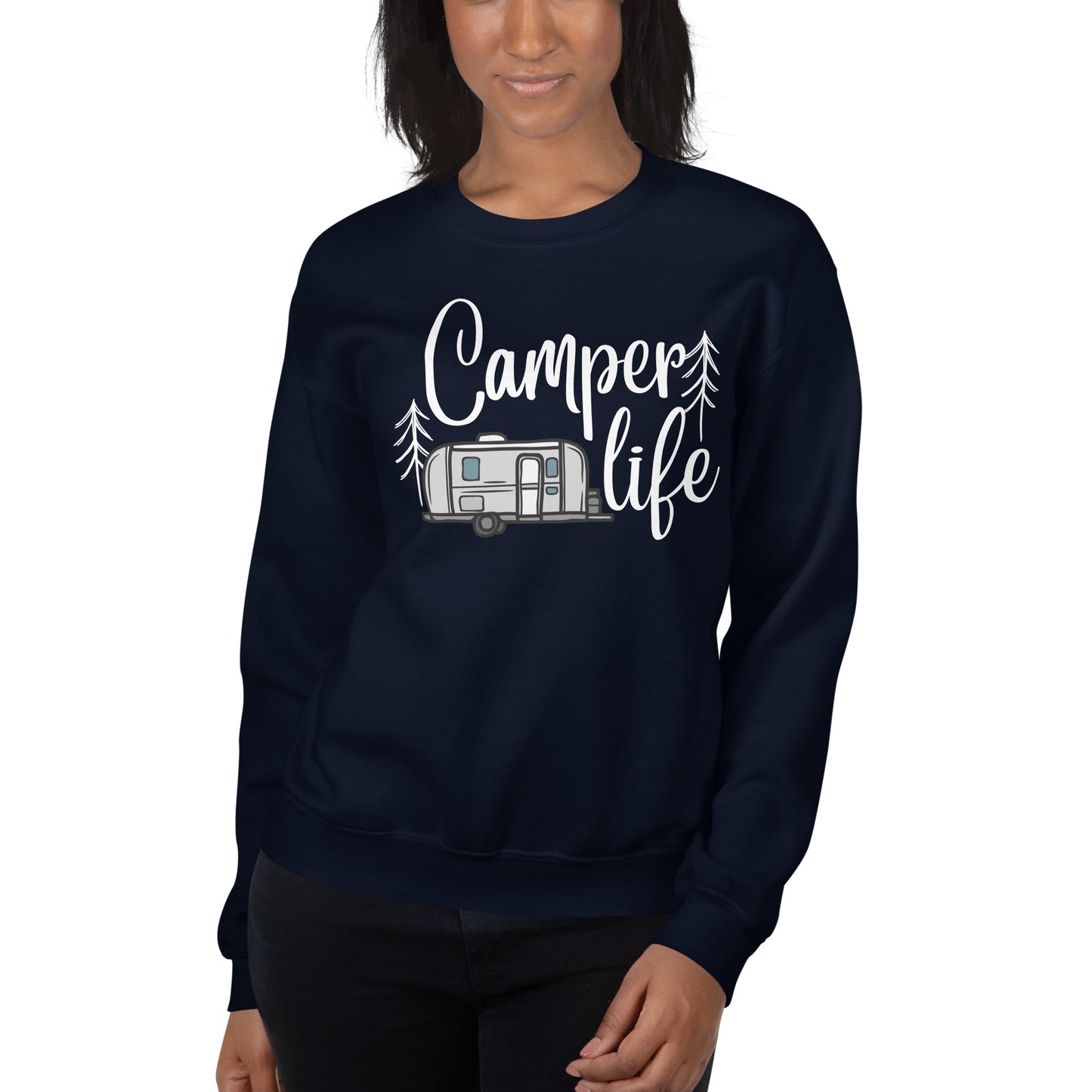 Camper Life Sweatshirt, Camping, Outdoors, Adventure, Explore, Family Time, Weekend Fun, Unisex Sweatshirt