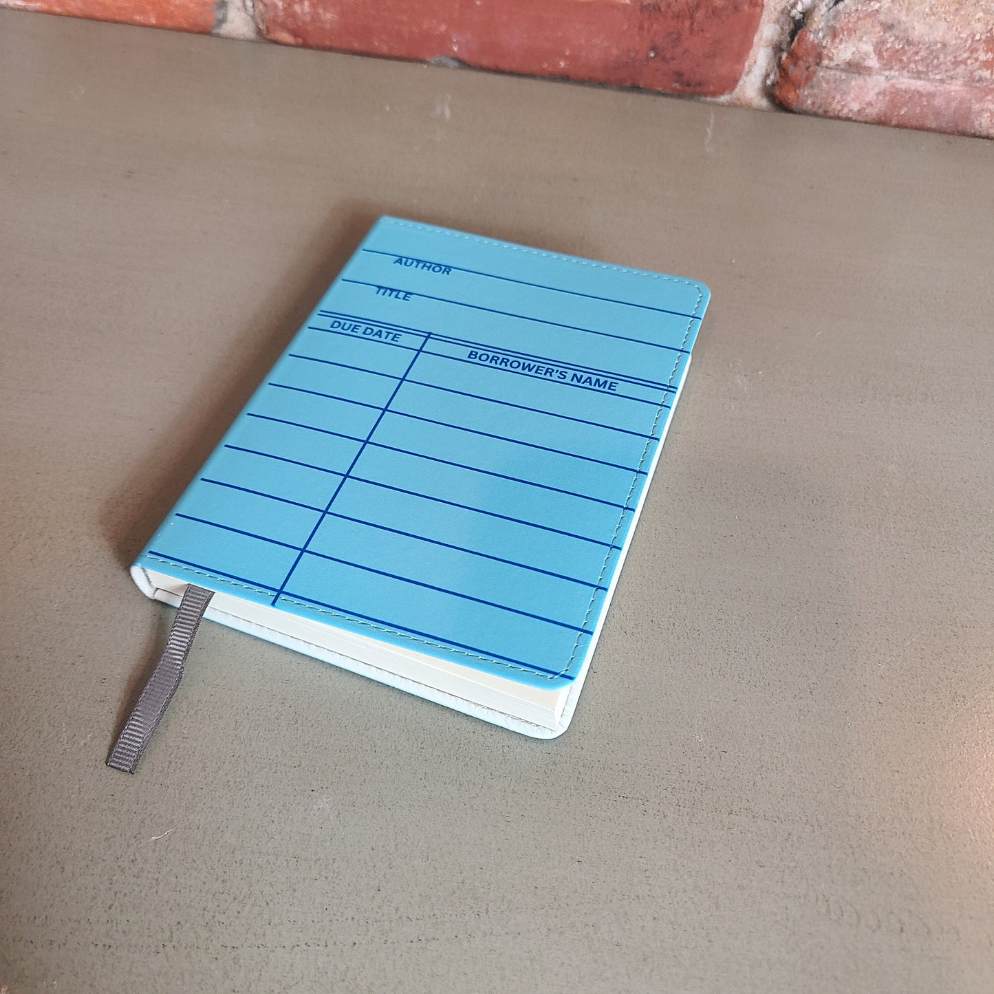 Library Card Journal, Personalized, Book Lover, Anniversary, Wedding, Unique Gift, Notebook