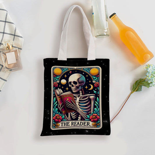 Reader Tarot Card Tote Bag, Book Lover Tote