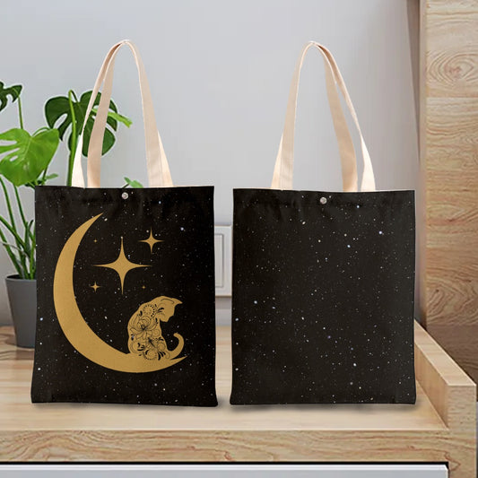 Cat Moon Tote Bag