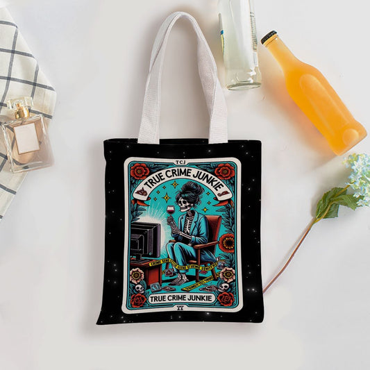 True Crime Junkie Tarot Card Tote Bag