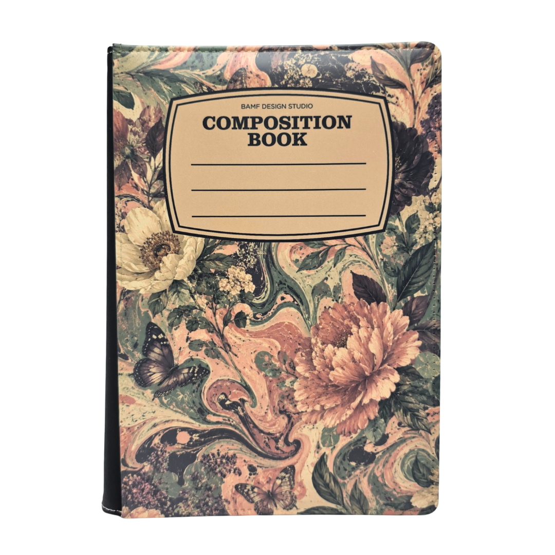 Floral Marble Composition Journal - Weekly Exclusive