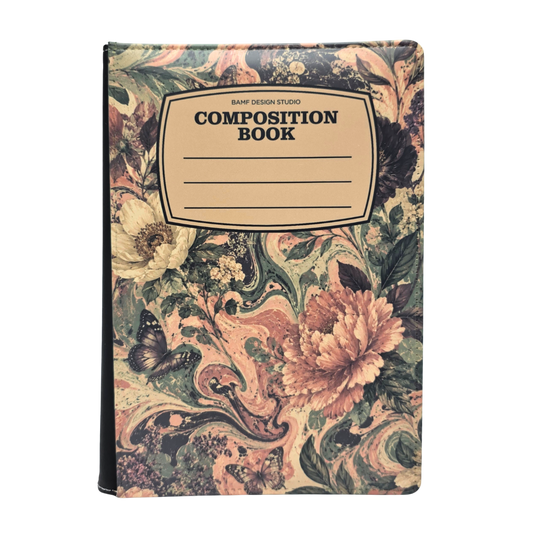 Floral Marble Composition Journal - Weekly Exclusive