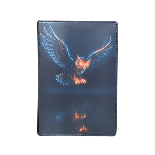 Night Flare Owl Light Art Journal