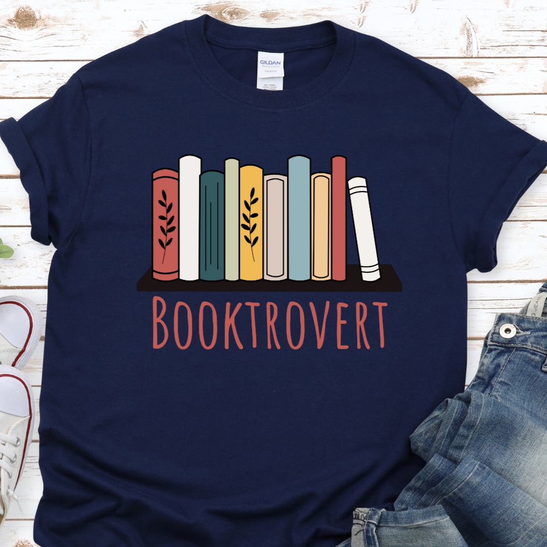 Booktrovert Shirt, Book Lover Shirt, Books, Stories, Book Shirt, Introvert Shirt, Gift for Her Short-Sleeve Unisex Graphic T-Shirt