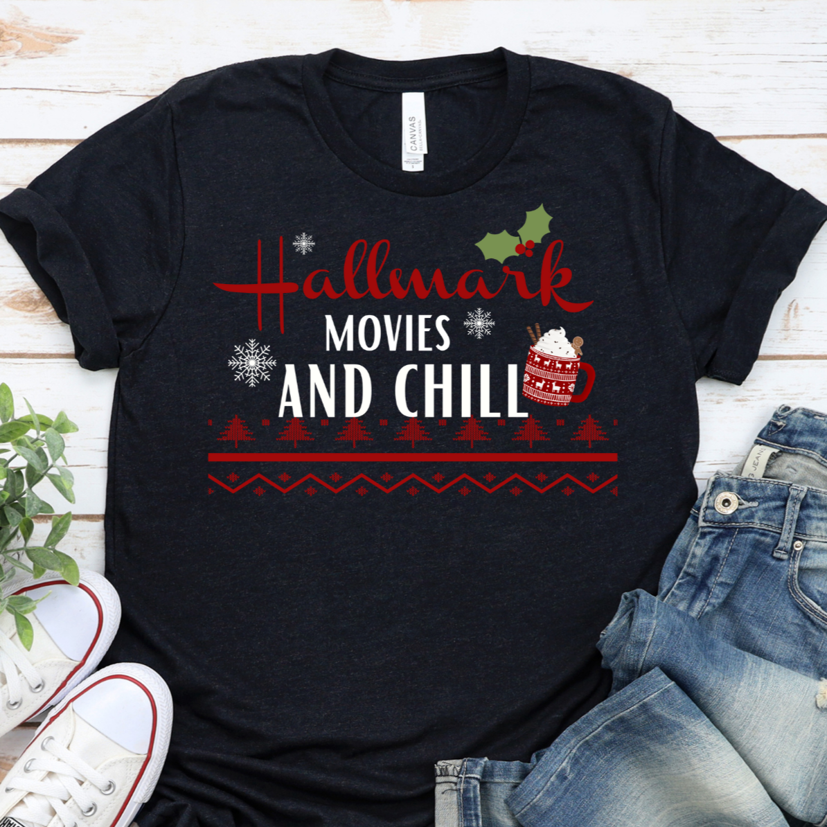 Hallmark Movies Shirt, Hallmark Lover, Hallmark and Chill, Hallmark Christmas, Christmas Shirt, Movies, Short-Sleeve Unisex T-Shirt