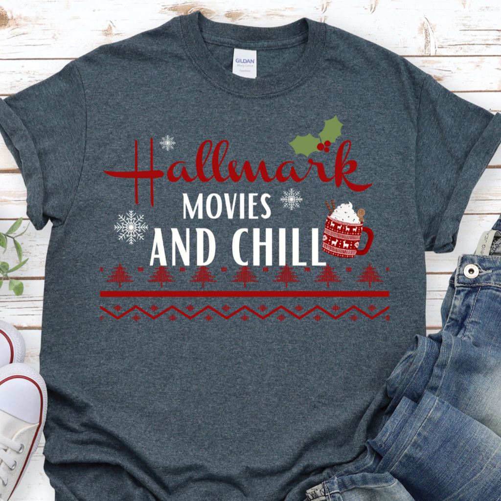 Hallmark Movies Shirt, Hallmark Lover, Hallmark and Chill, Hallmark Christmas, Christmas Shirt, Movies, Short-Sleeve Unisex T-Shirt