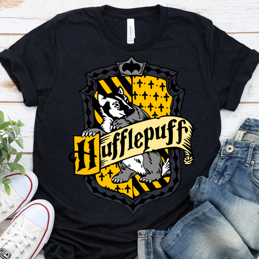 Harry Potter Shirt, Hufflepuff Shirt, Hogwarts, Wizard, Potterhead, Harry Potter Fan, Pop Culture, Short-Sleeve Unisex T-Shirt