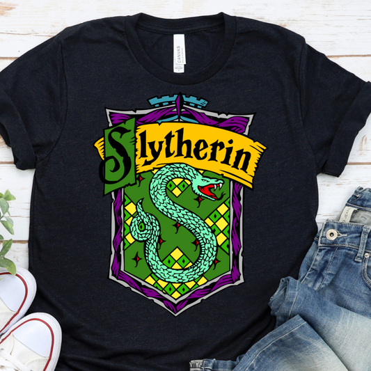 Harry Potter Shirt, Slytherin, Potterhead, Wizard, Hogwarts, Snake Shirt, Snape, Dark Magic, Short-Sleeve Unisex T-Shirt