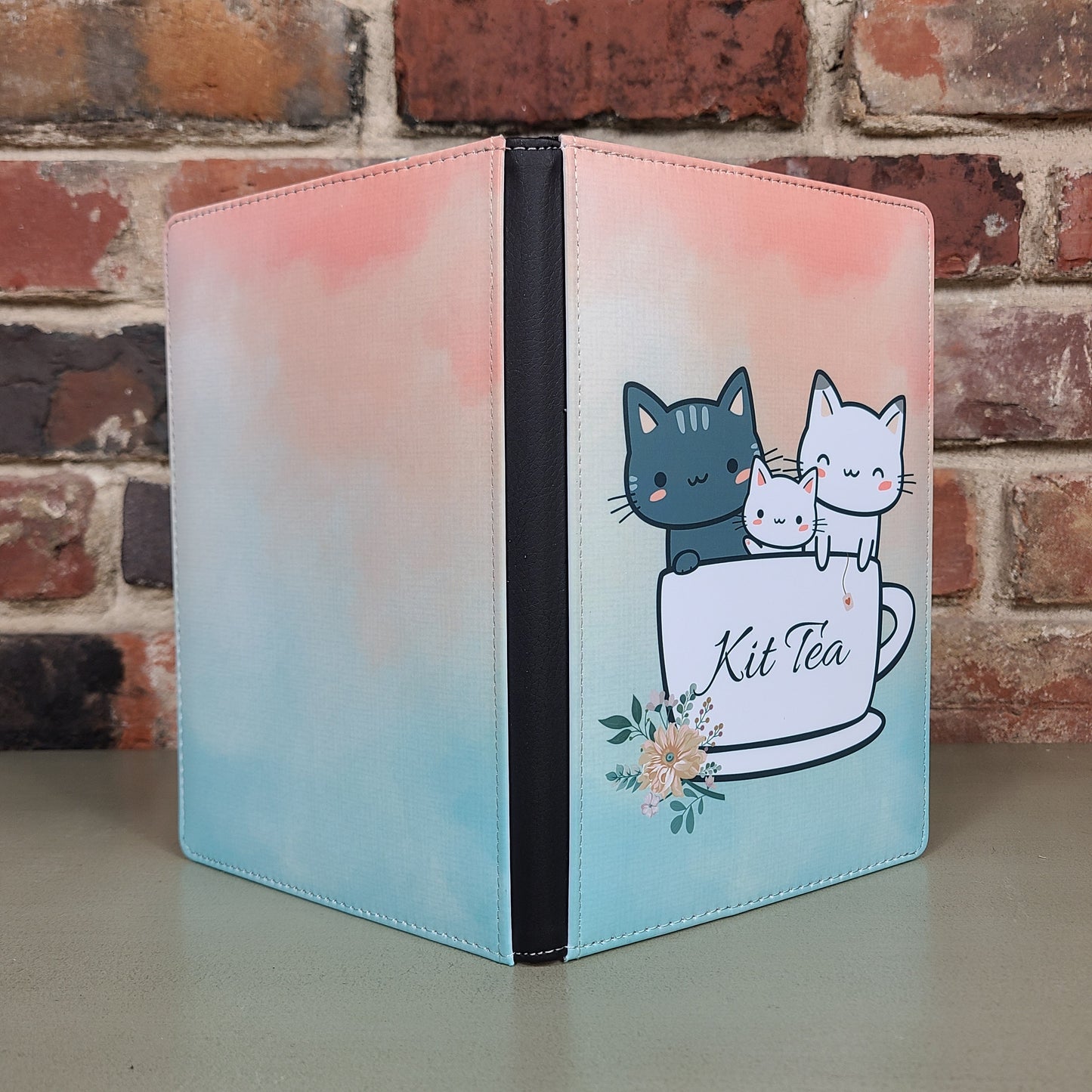 Kit Tea Cat Lover Journal Kitten Cute Journal Cats in a Tea Cup Tea Lover Sketchbook Animal Lover Gift for Her Pretty Notebook Wellness