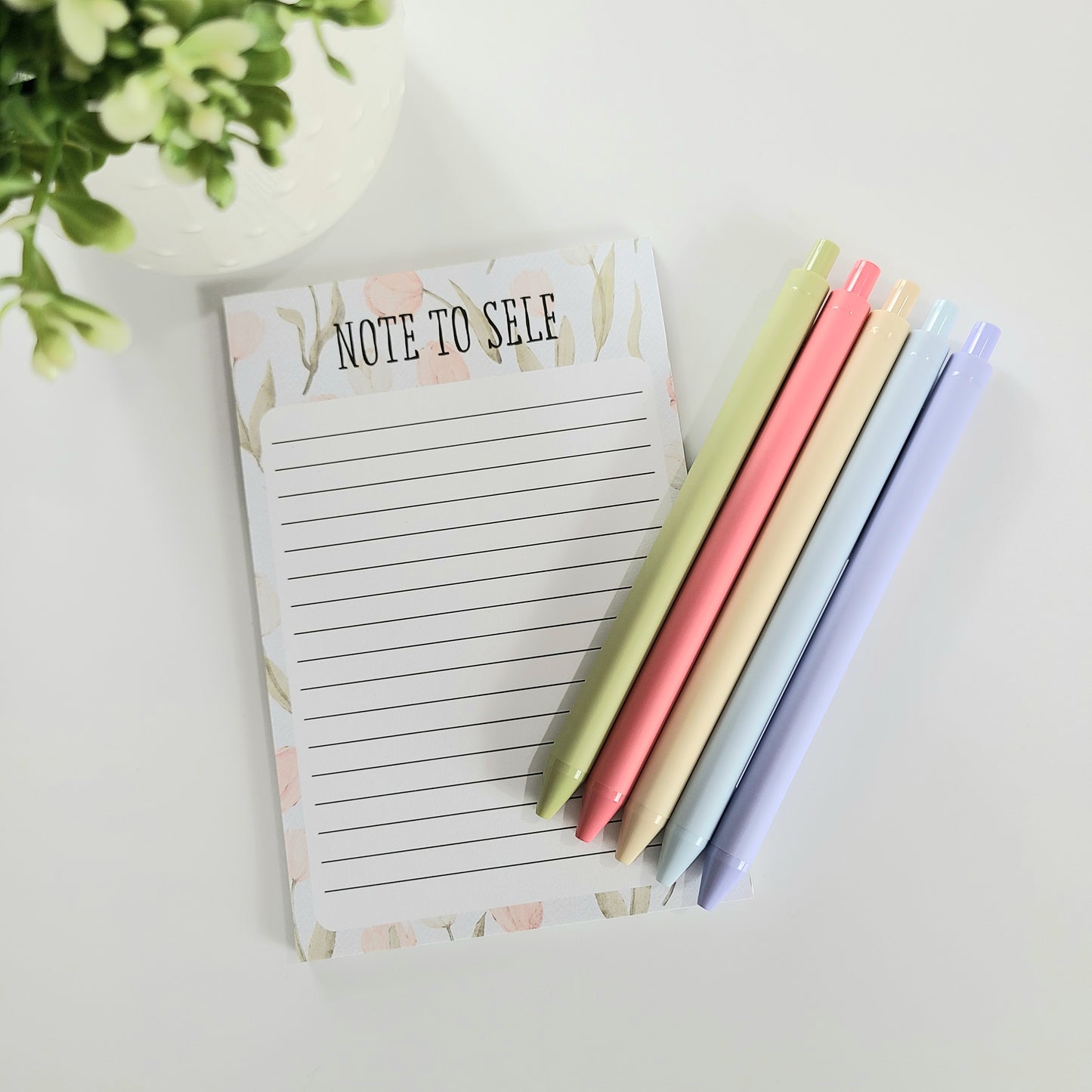 Note to Self Tulip Flower Notepad