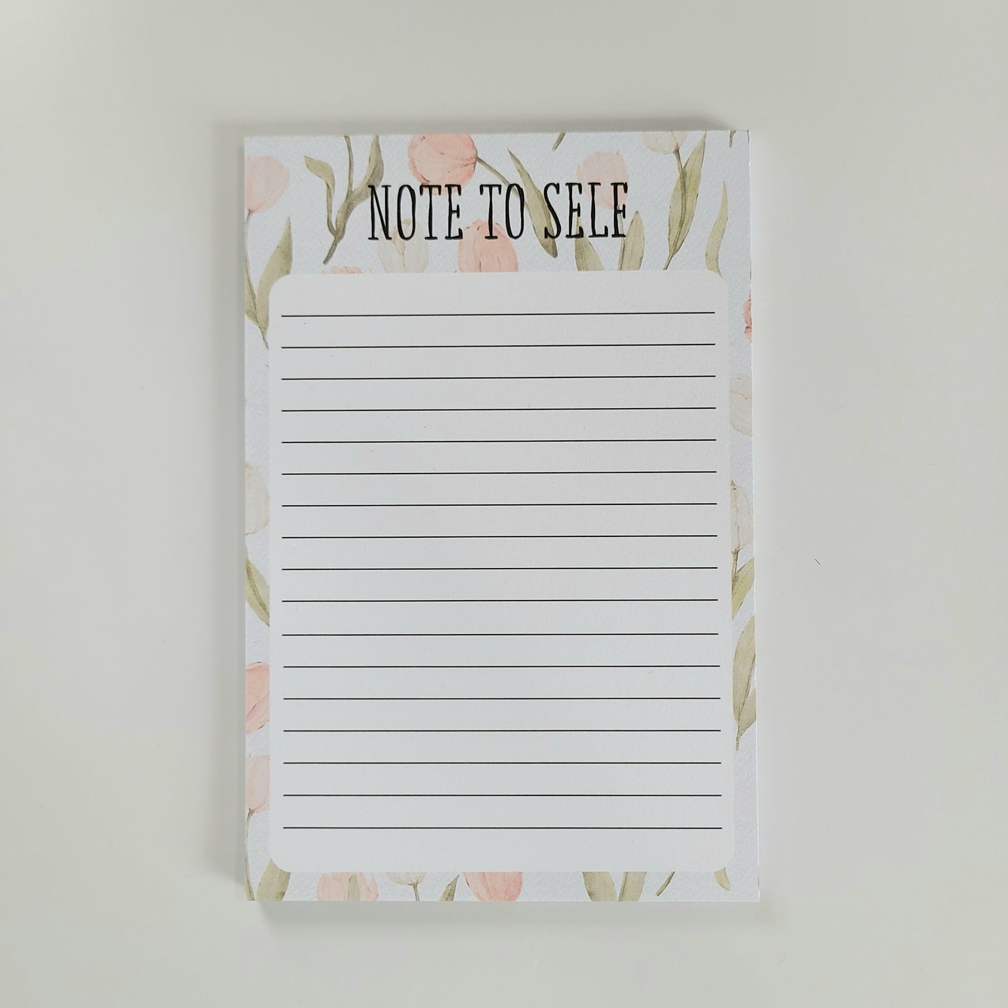 Note to Self Tulip Flower Notepad