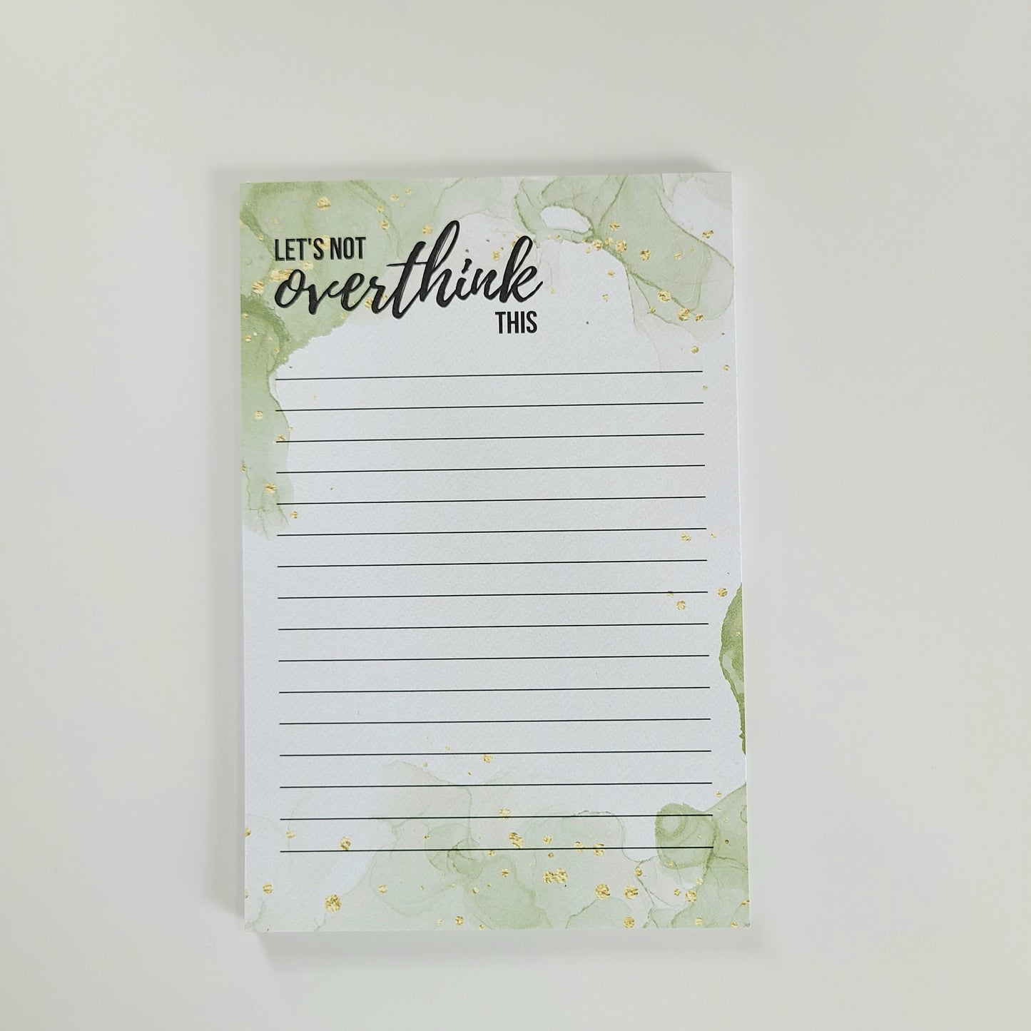 Let's Not Overthink This Notepad