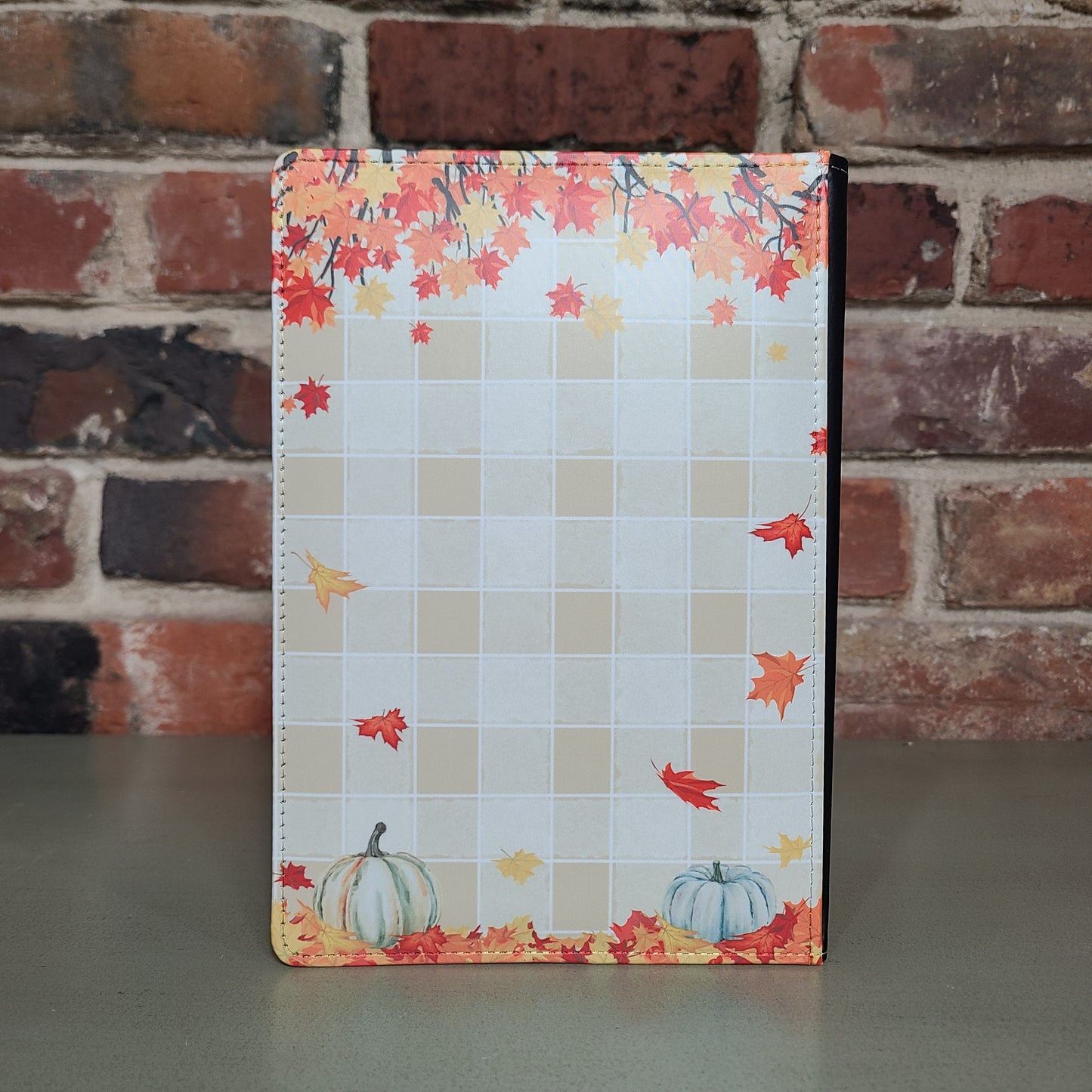 Hello Fall Journal, Autumn Leaves, Plaid Journal