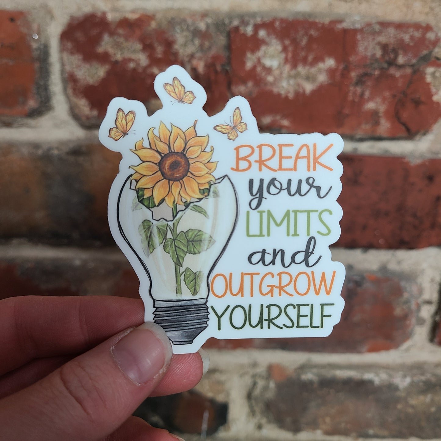 Positive Affirmation Sticker, Keep Growing, Self Confidence