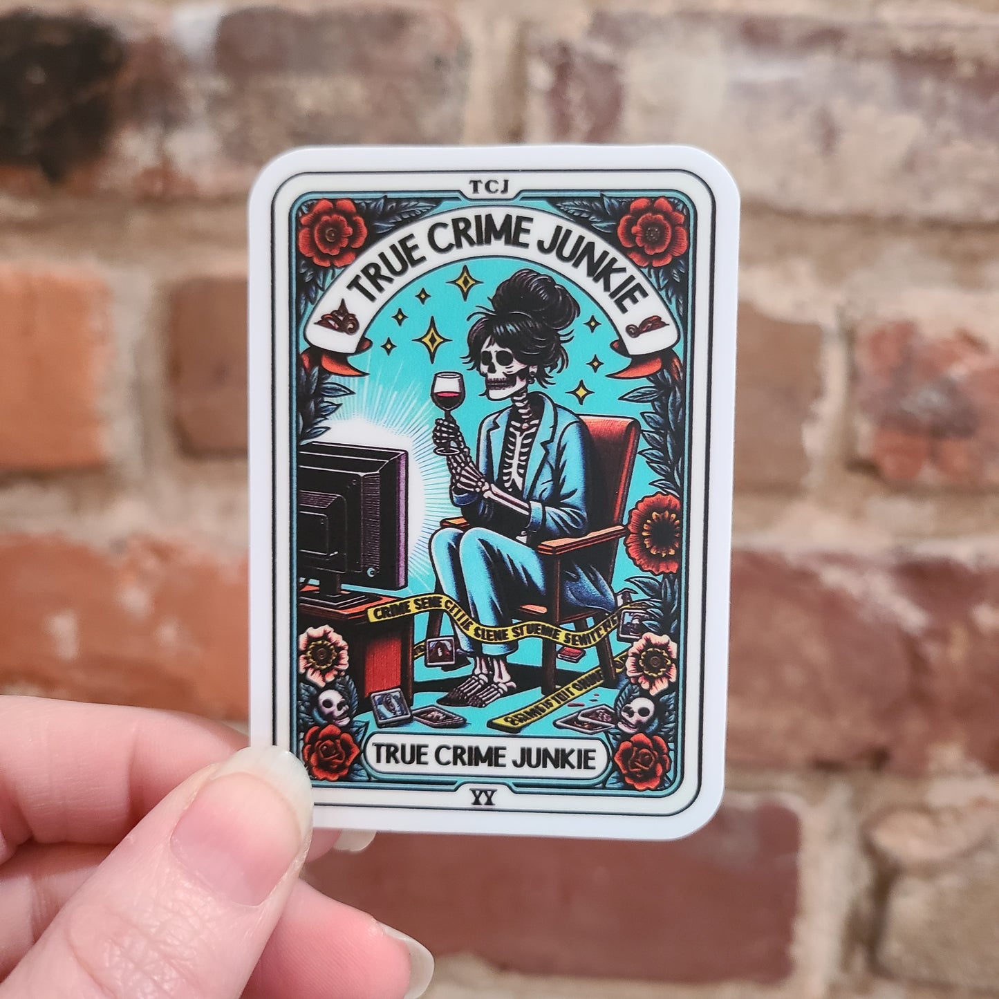 True Crime Tarot Card Sticker