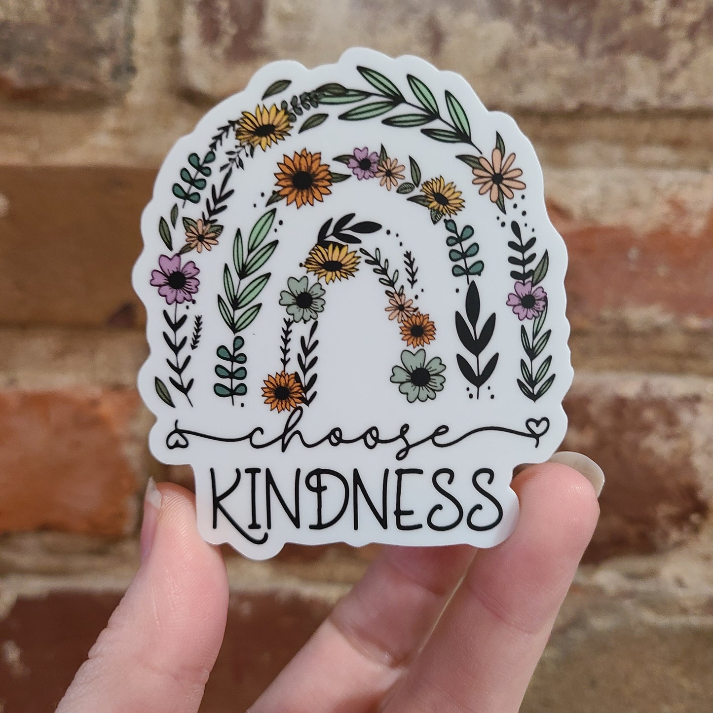 Choose Kindness, Choose Happiness Sticker, Positive Sticker, Good Vibes, Be Kind