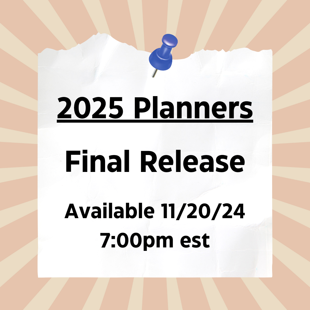 2025 Planners - Limited Quantity