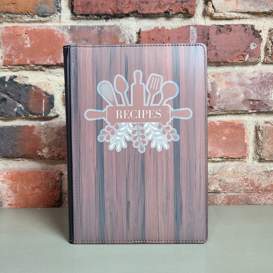 Wood Grain Neutral Cooking Journal, Recipe Journal