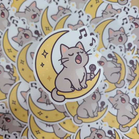 Cat Moon Sticker