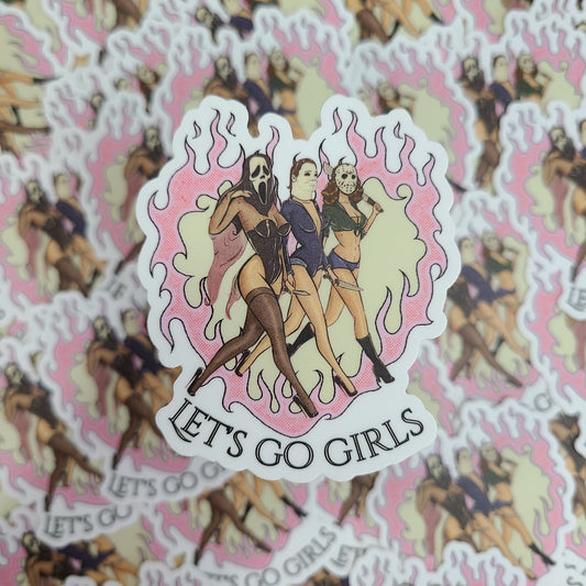 Let's Go Girls Halloween Sticker