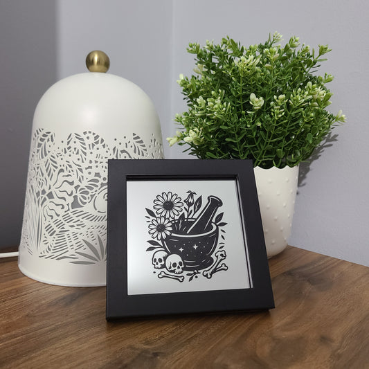 Mortar & Pestle Desktop Mirror
