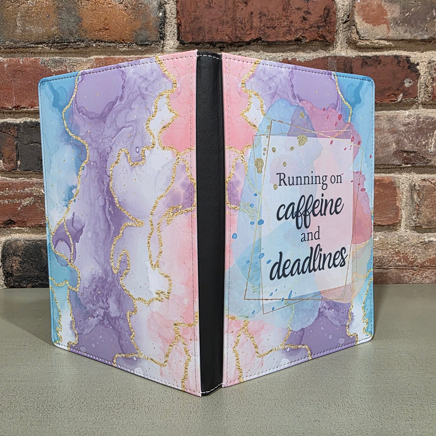 Caffeine and Deadlines Journal Cover