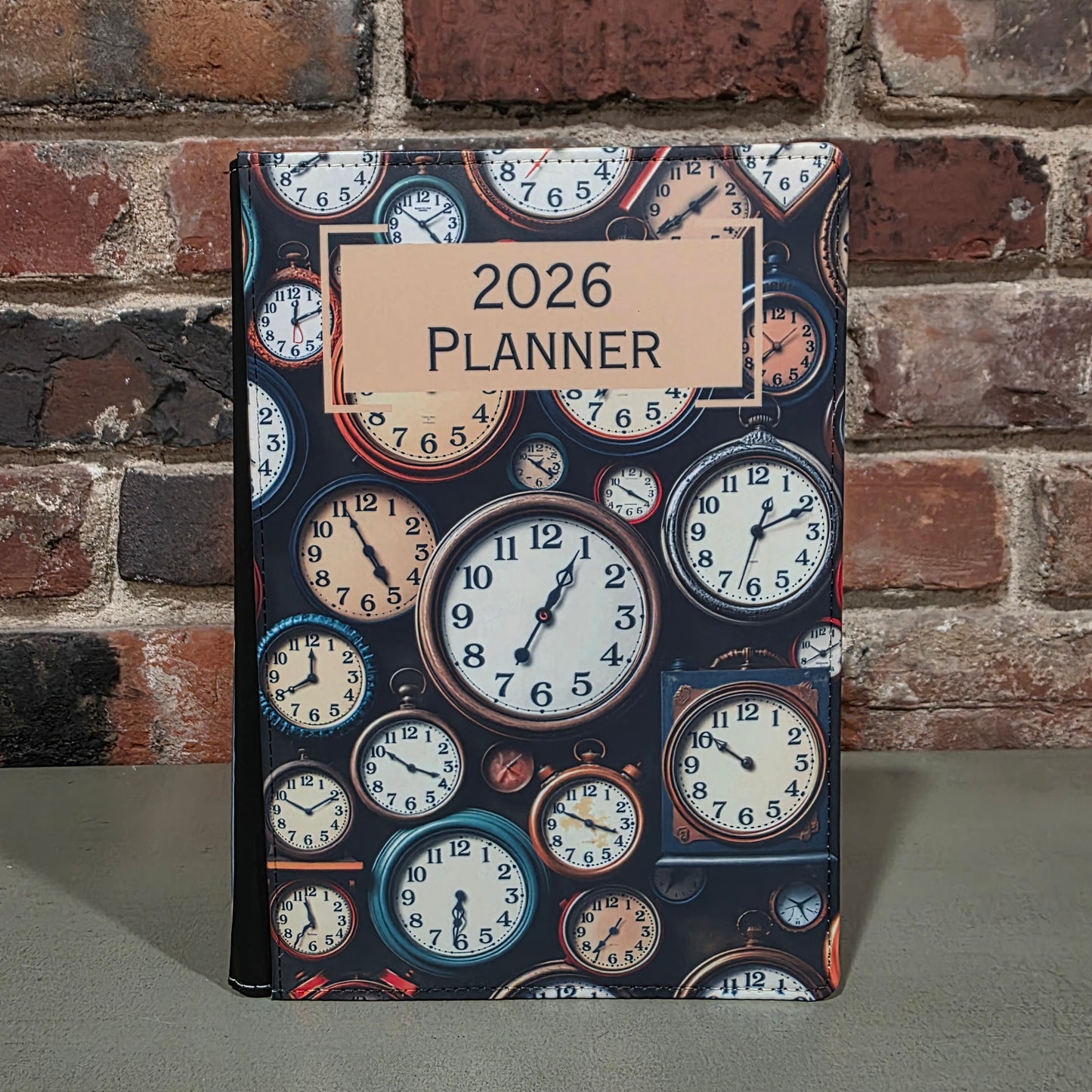 Vintage Clock Planner Cover
