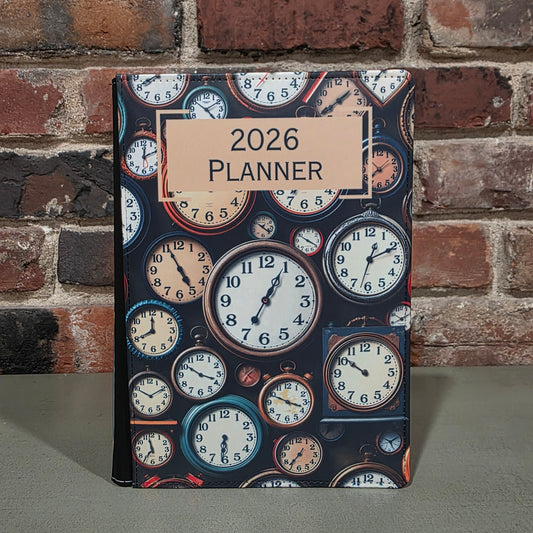 Vintage Clock Planner Cover