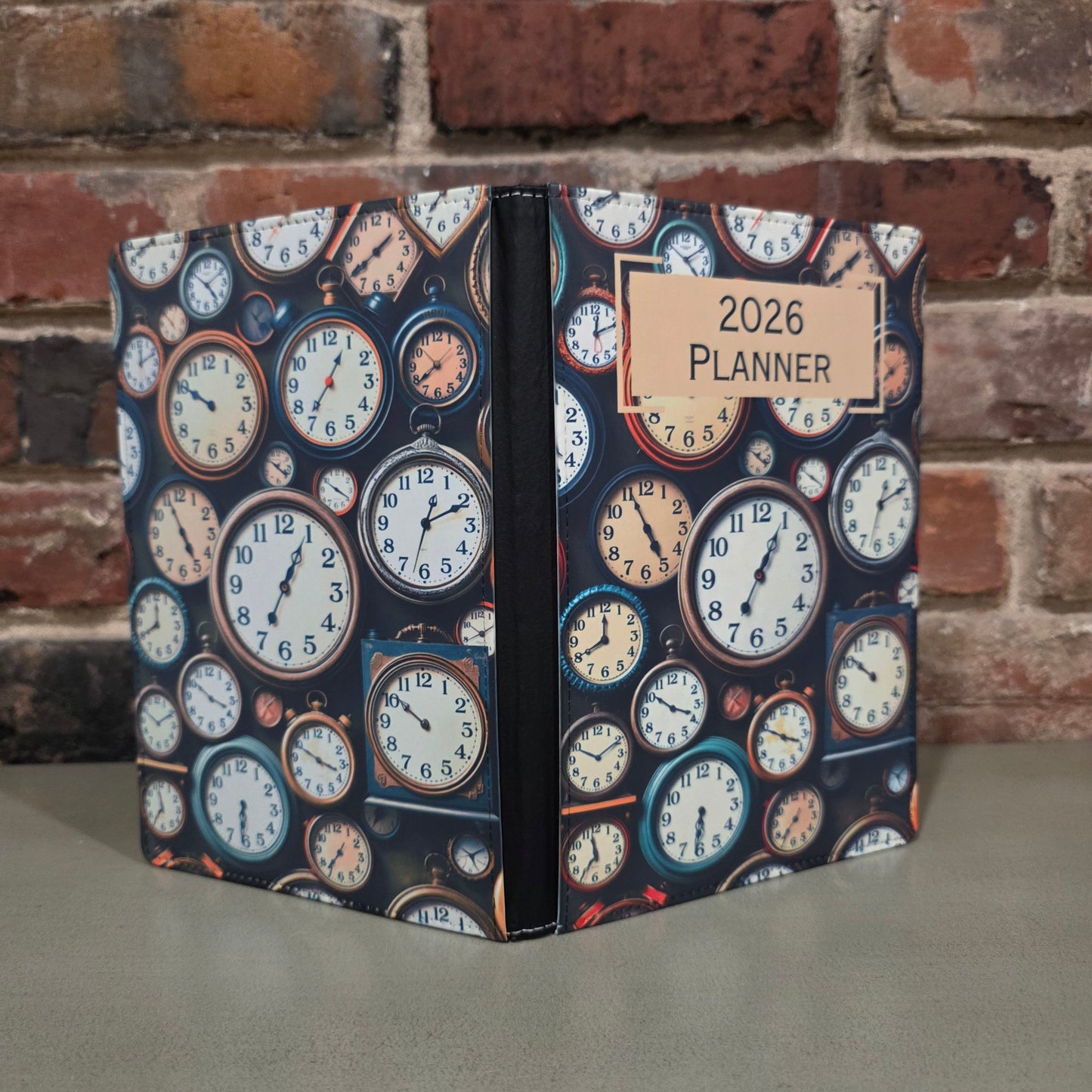 Vintage Clock Planner Cover