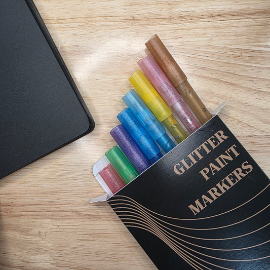 Glitter Paint Markers 8 Pack