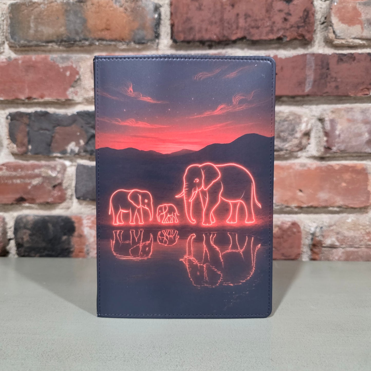Golden Herd Elephant Light Art Journal