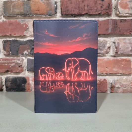 Golden Herd Elephant Light Art Journal