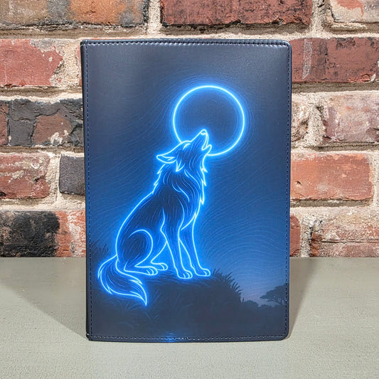 Moon Glow Wolf Light Art Journal