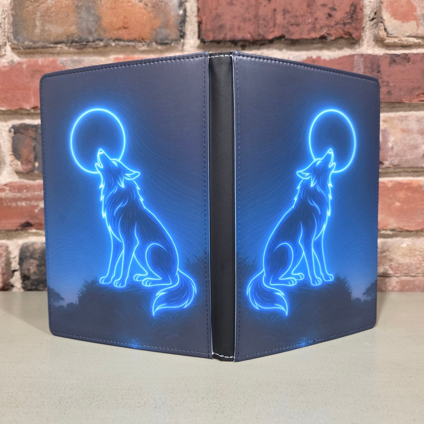 Moon Glow Wolf Light Art Journal