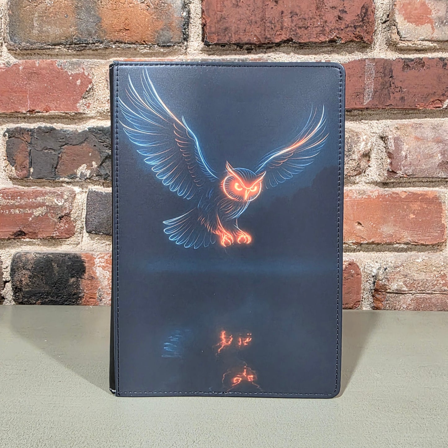 Night Flare Owl Light Art Journal
