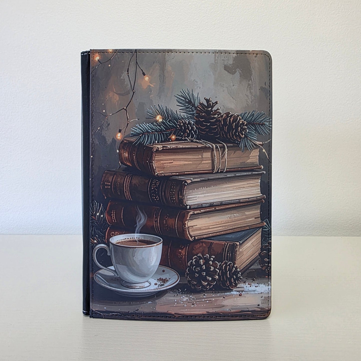 Rustic Bookstack Winter Journal