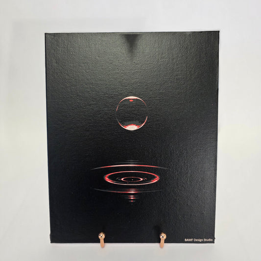 Crimson Drop Framed Laser Art